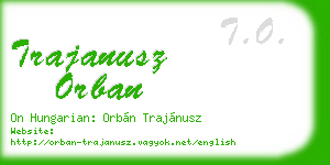 trajanusz orban business card
