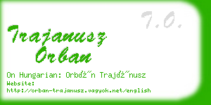 trajanusz orban business card